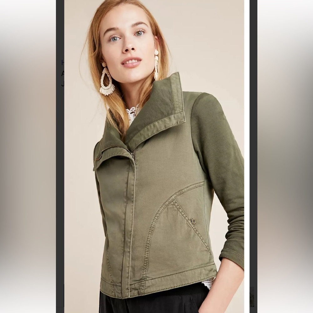 Anthropologie Marrakech Faravel Olive Green Moto
Jacket